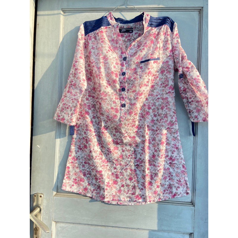 Blouse PRC bunga pink (preloved)