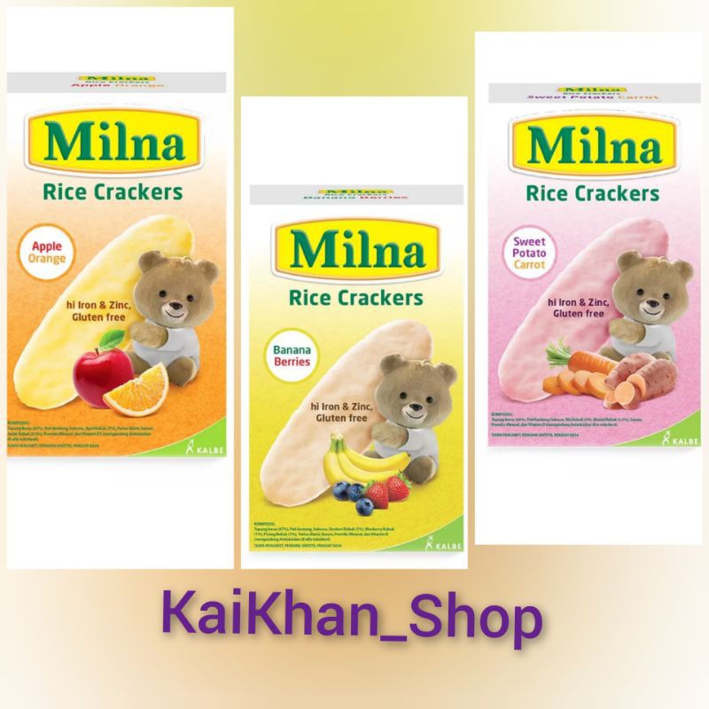 MILNA 8+ Rice Crackers [ Box 20gr ]