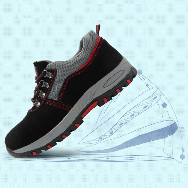 Profesional Kulit Asli Sepatu Safety Boots Pria Safety Ujung Besi Kerja Sneaker Proyek Shoes Olahraga Cowok Outdoor 066