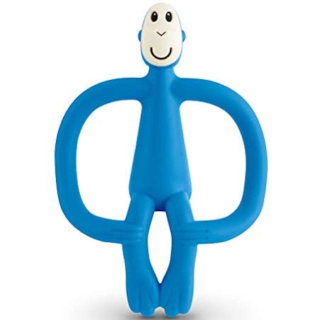 Matchstick Monkey Teether Baby Teething Toy Bayi Gigitan Gusi Anak Bayi Sikat Gigi Mainan Applicator-Blue