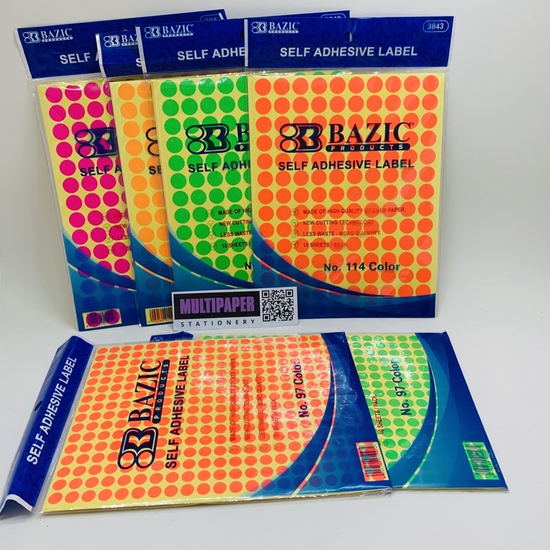 

Label Sticker Bulat Polkadot No 114 & 97