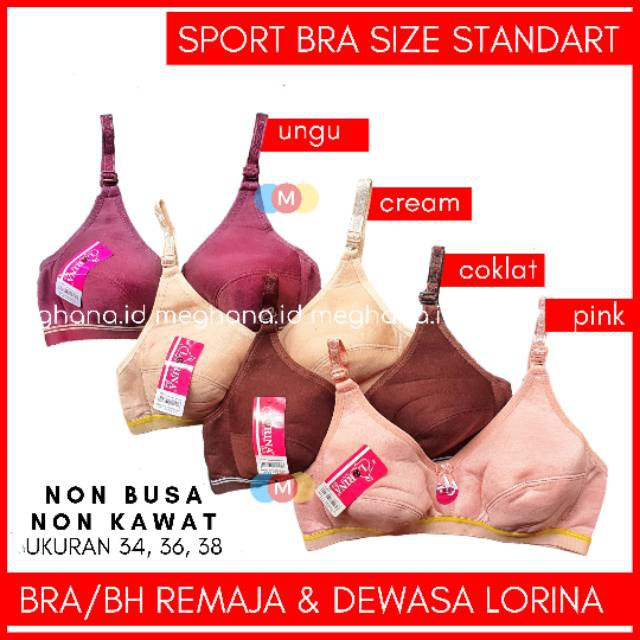 BRA SPORT WANITA LORINA POLOS BRA GYM FITNESS YOGA OLAHRAGA NON BUSA - ALEXA GROSIR