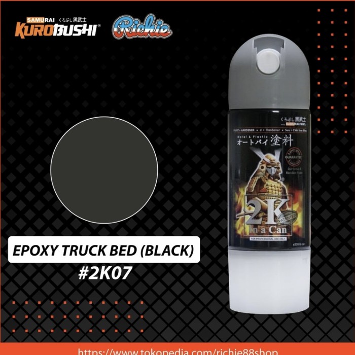 Jual S0D02F Cat Semprot Samurai 2K07 Truck Bed Liner Black 400 Ml ...