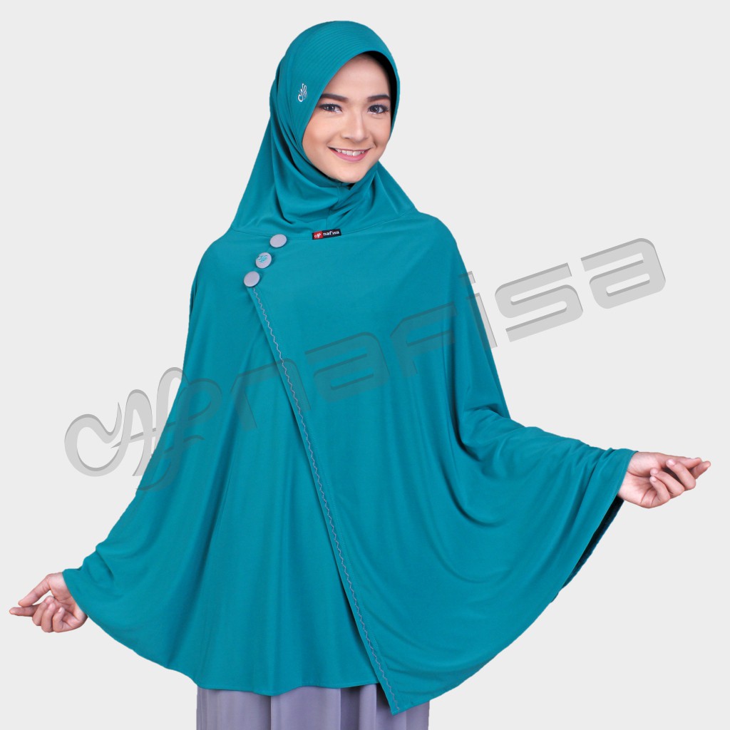 Jilbab Bergo Syari Hijab Instan Panjang Umroh dan Haji Jilbab Pesta Syari / Jilbab Nafisa Santuzza-4