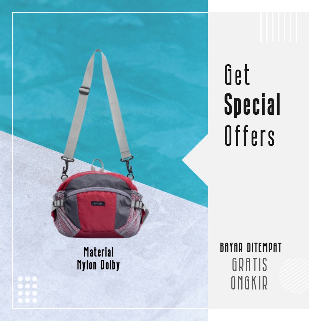 Tas Selempang Sport Keren Kecil Mini Import Branded Dewasa Olahraga Outdoor Pria Cowok Cewek 6T9S