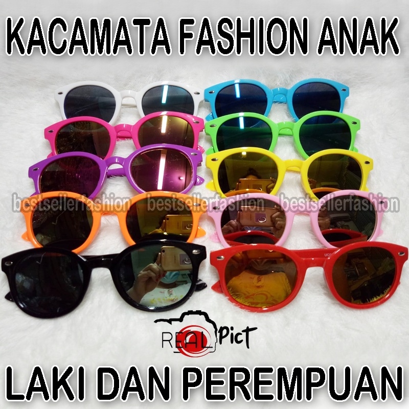 Brand New Kids Sunglasses Kacamata hitam anak anak Perempuan dan laki-laki Frame Oval Bulat Multicolor Kacamata Fashion anak Kaca mata Anti UV kacamata Fashion Korea Kpop