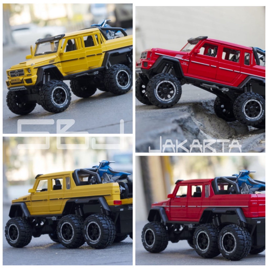 DIECAST MOBIL Mercedes Benz G63 6x6 Jeep Metal series Skala 1:28