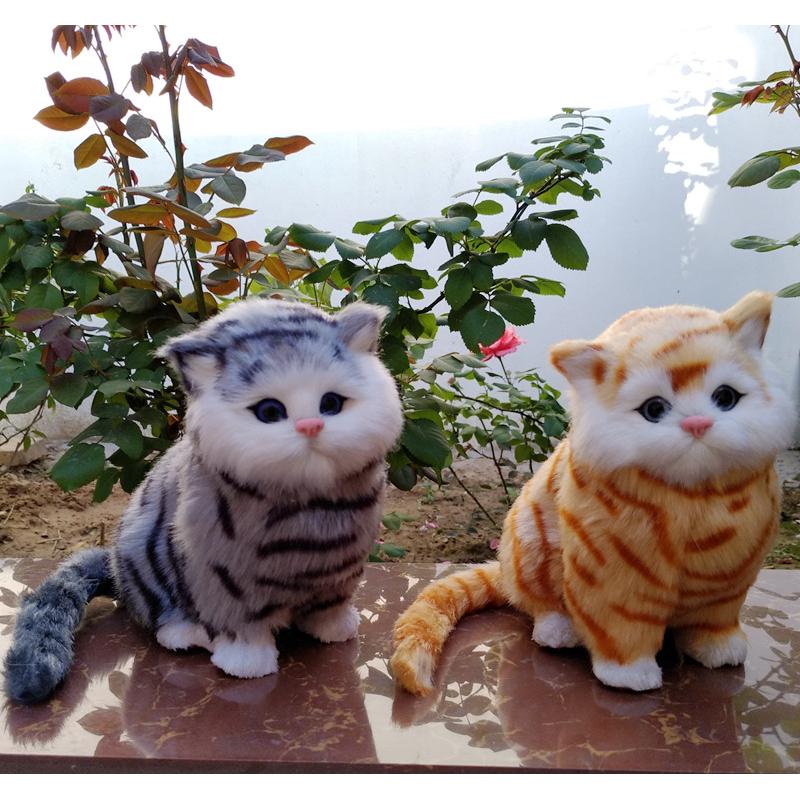  Boneka  Kucing Persia Mirip  Asli dengan Efek Suara Shopee  