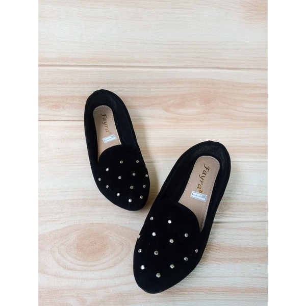 Sepatu Balet Wanita Terbaru Model Kenong Lidah Flatshoes Hitam Simple Flash Sale Bisa COD