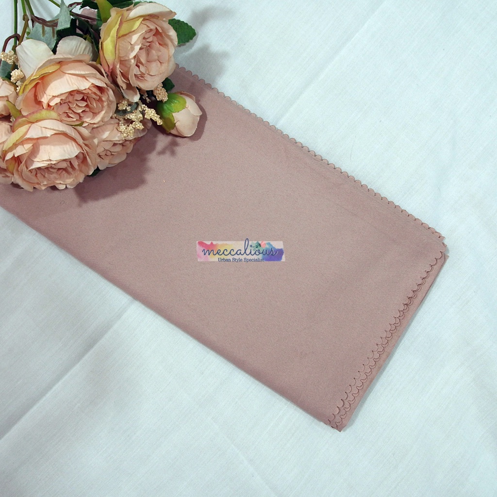 Jilbab Segi Empat Azara Voal Syari 130 x 130 Oskara  Miracle Jumbo Laser Cut-Pastel Brown