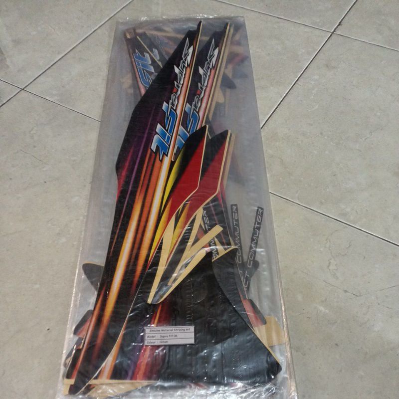 striping stiker les body Supra fit 2006 hitam
