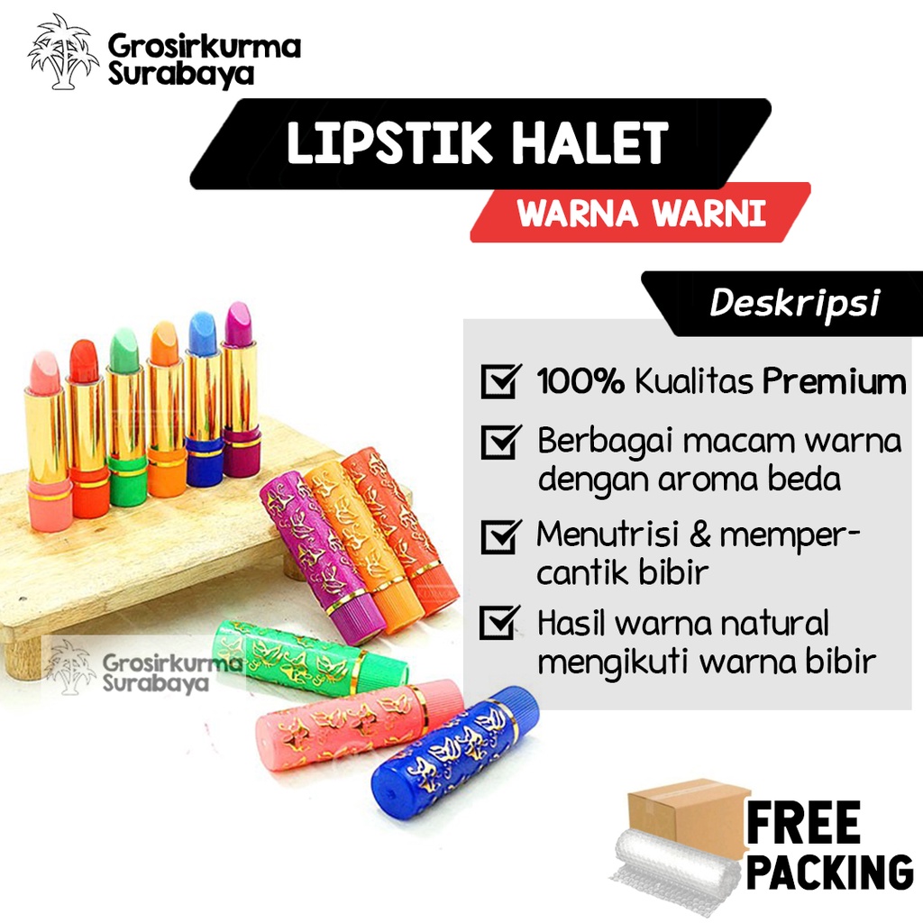 LIPSTIK HARE ARAB Halet Warna Warni Untuk Oleh-oleh Haji Umroh Menutrisi Bibir Pertoleum Jelly