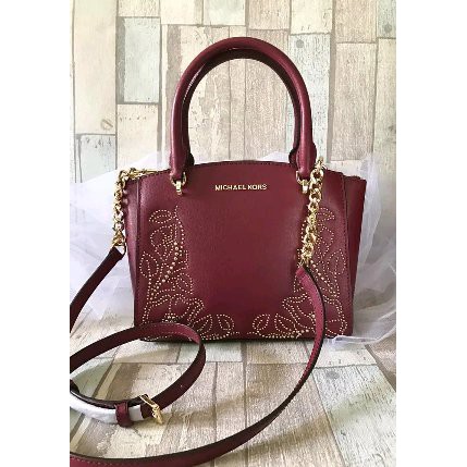 [LARIS] Tas mk michael kors ellis satchel studded floral ki original Murah