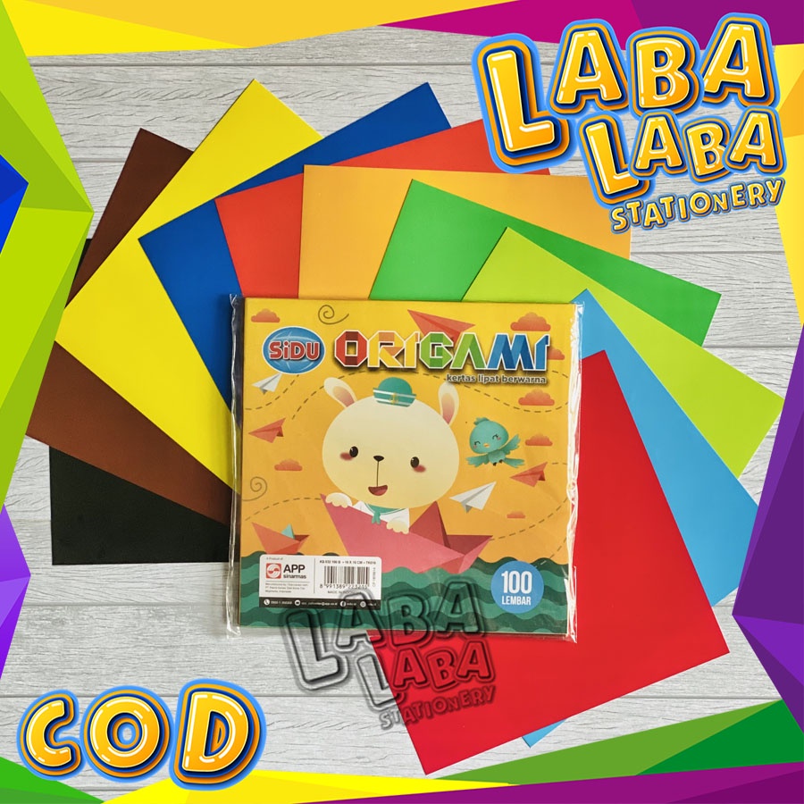 

LabalabaStationery Origami Kertas Lipat SIDU BESAR 16x16 (ISI 100)