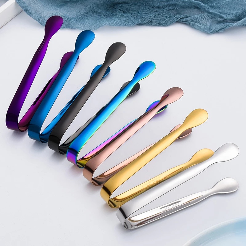 Klip Penjepit Es Batu / Roti / BBQ Portable Anti Slip Bahan Stainless Steel Untuk Aksesoris Dapur
