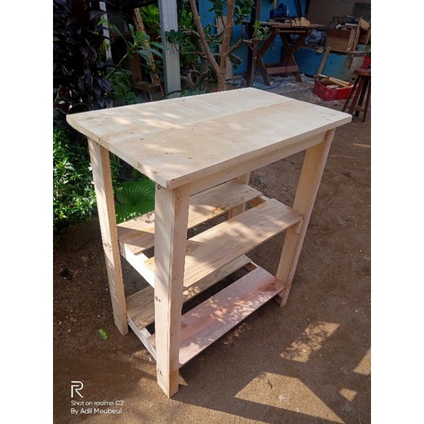 meja serbaguna 3 susun meja aquarium bongkar pasang meja kompor meja pajangan meja dispenser meja ov