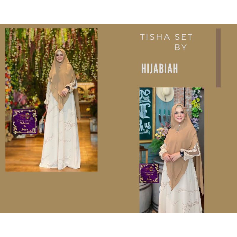 HIJABIAH / Tisha Set By Hijabiah / Set syari/ syari elegant/ syari hijabiah / syari modern