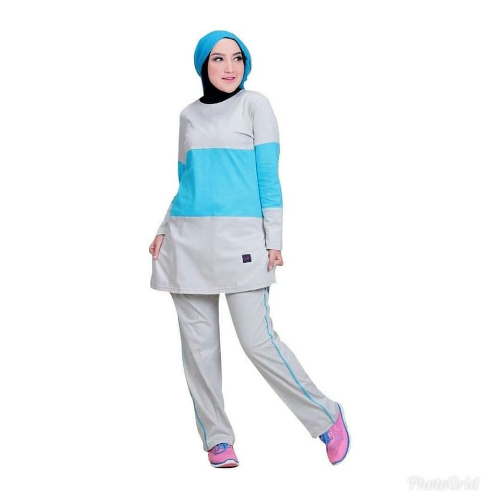 Believe - Baju Olahraga Training Wanita Muslimah Senam Busana Sport Hijab Setelan Syari BMS 03 BMS03