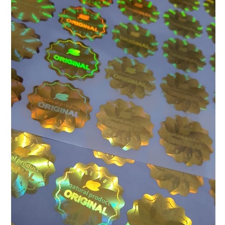 

Stiker Hologram Natural Original Product Gerigi Gold Diameter 3 cm