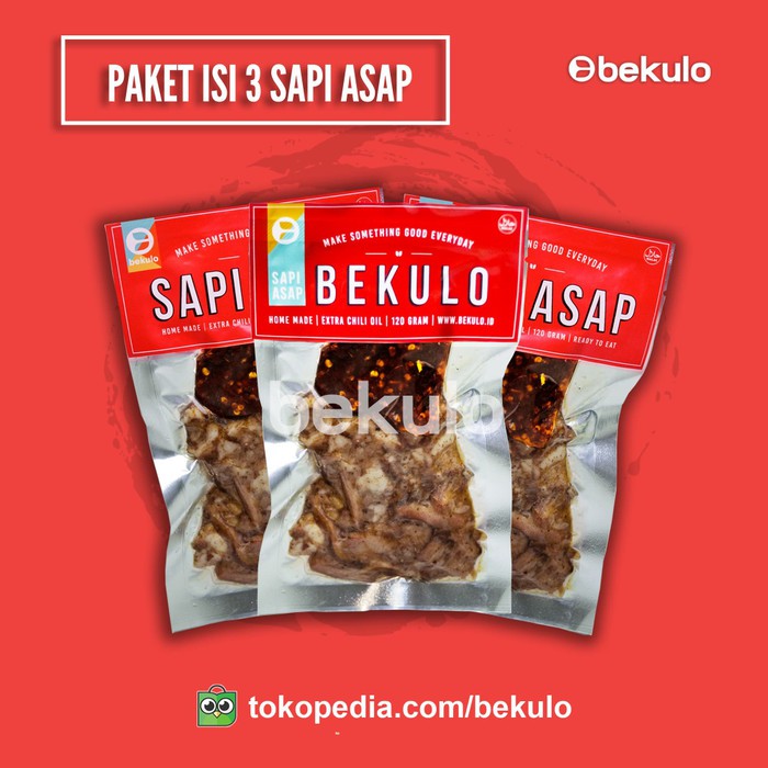 Dijual Sapi Asap / Sei Sapi BEKULO Paket 3 Pouch Terbaru