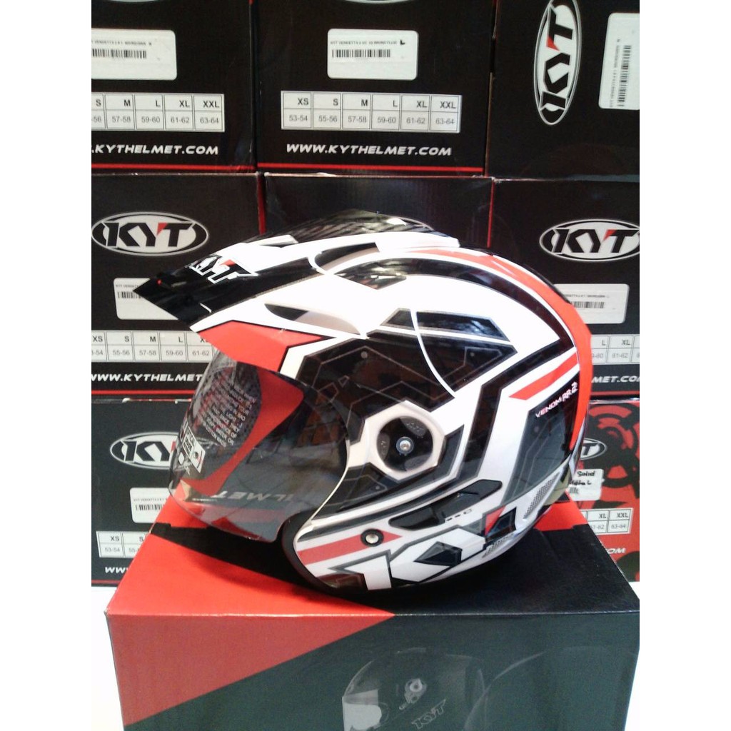 NEW helm KYT venom rr 2 visor motif