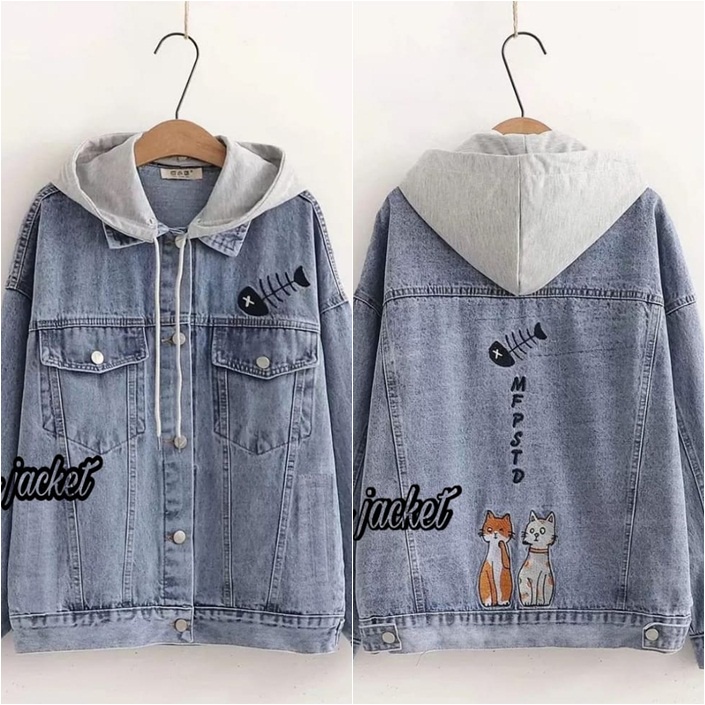 denim jacket with hood