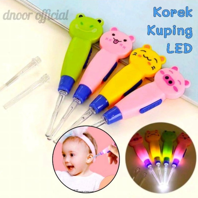 Korek Kuping Pembersih telinga Karakter Led Cute Cutton bud