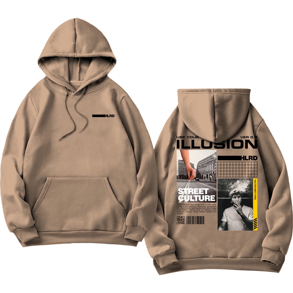 Holyrider Jumper Hoodie Illusion II Sweater Hoodie HLRD Sablon DTF Fleece Cotton M-XXL (Pria &amp; Wanita) Free stiker&amp;Gantungan Kunci