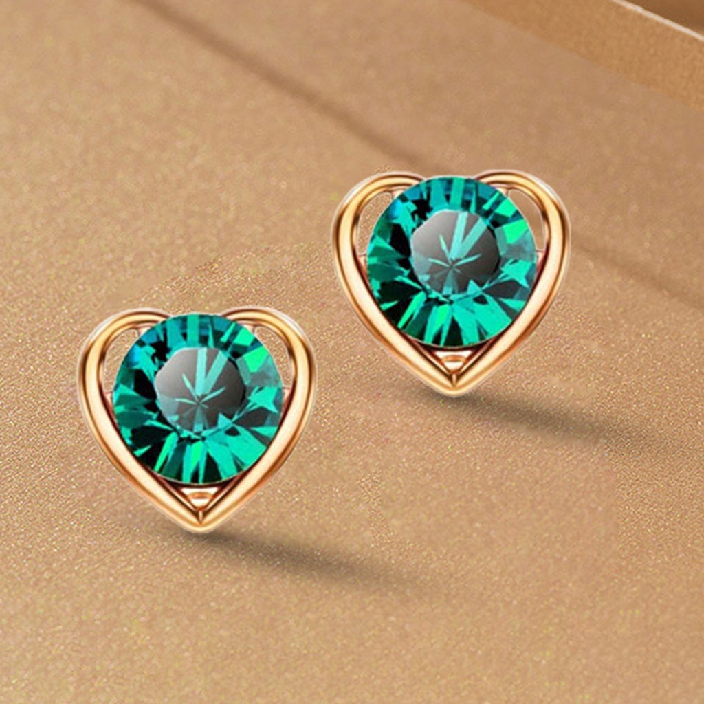 Hu Hu Hu Hu Hu Alat Bantu Pasang Kacamata♡ 4pcs / Set Kalung Anting Cincin Gelang Desain Hati Aksen Glitter Kristal Imitasi Bahan Alloy Gaya Vintage Untuk Pesta