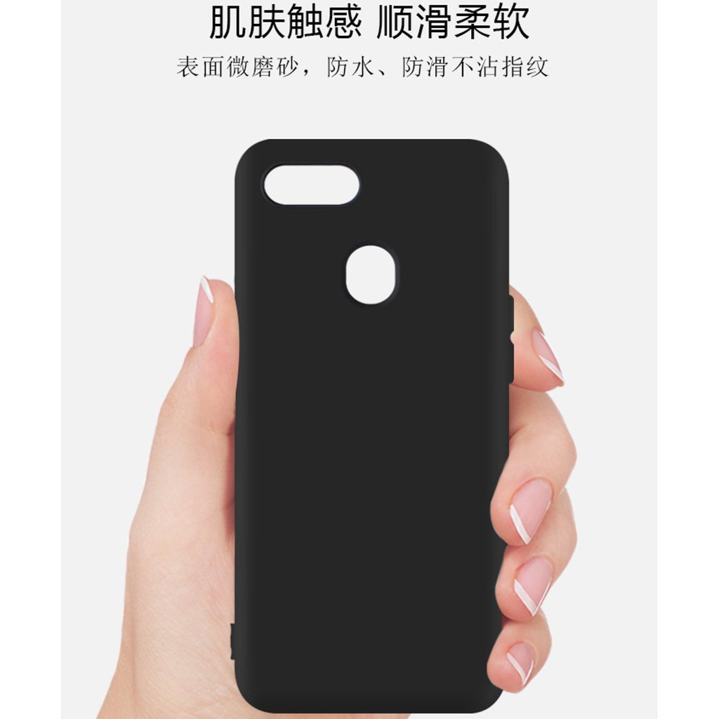 Softcase Slim Black Matte Case Oppo A12 dan Oppo A11K Softcase Hitam Polos Case Lunak Harga Murah