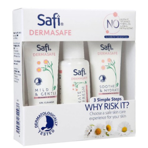 SAFI Dermasafe 3 Essential KIT | Gel Cleanser Moisturizer Mist 3in1