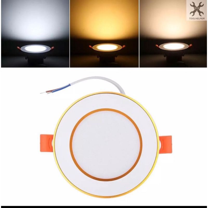 Lampu Led Downlight 3 Warna 5Watt | Lampu Led Panel 3 Warna