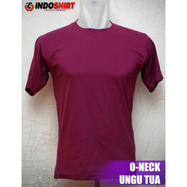 Kaos Baju Polos Murah Ungu Tua Ukuran L 50 69 Katun Combed 20s 24s Shopee Indonesia