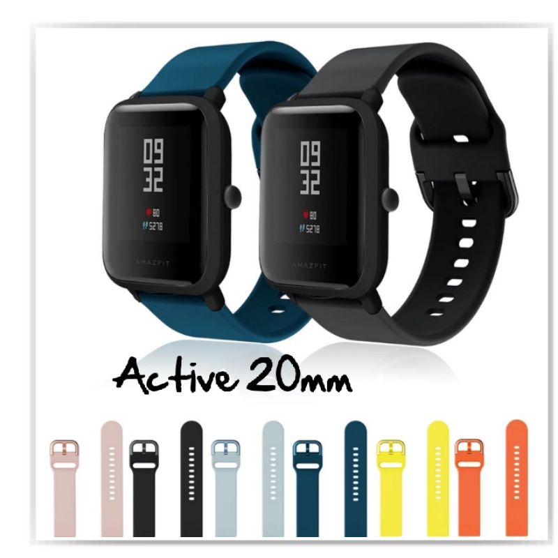 STRAP WATCH TALI JAM TANGAN - RUBBER STYLE ACTIVE COLORFUL 20MM- FOR BUCKLE XIAOMI AMAZFIT GTS 2