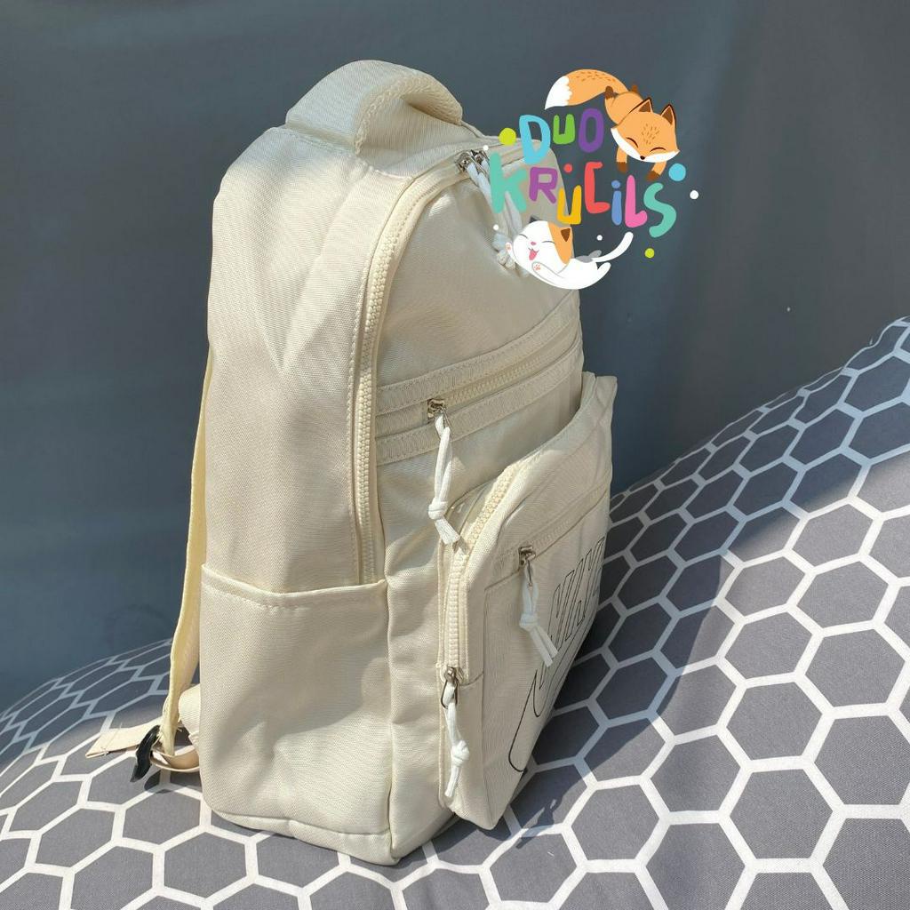 Tas Ransel anak sekolah kuliah SD SMP SMA polos broken white ala korea jepang