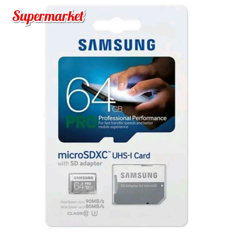 Memory Card Samsung Pro 64Gb SDHC SdCard Micro Sd Pro 90Mb