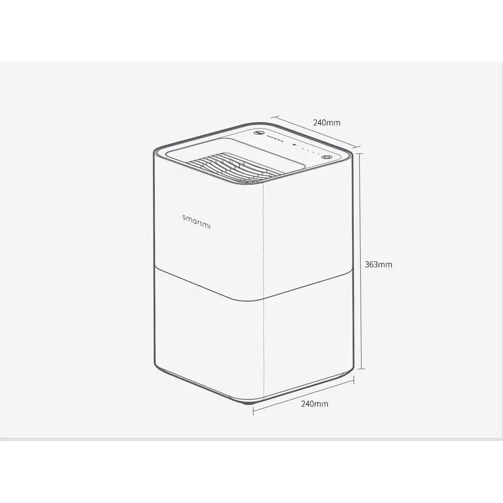 Smart Evaporative Air Humidifier 4L CJXJSQ02ZM - Pelembab Udara Pintar Kapasitas 4L