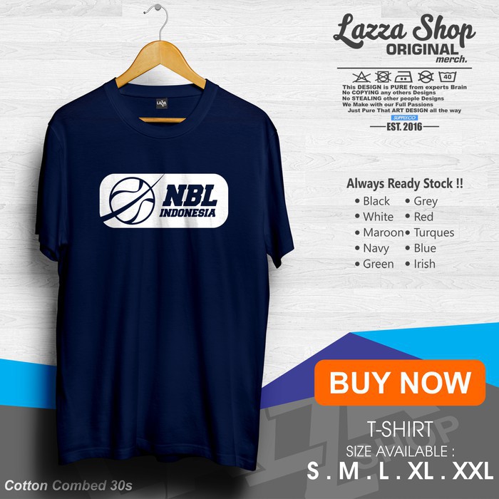 Kaos / Baju / Tshirt NBL NATIONAL BASKET LEAGUE INDONESIA Murah Keren -jhahis