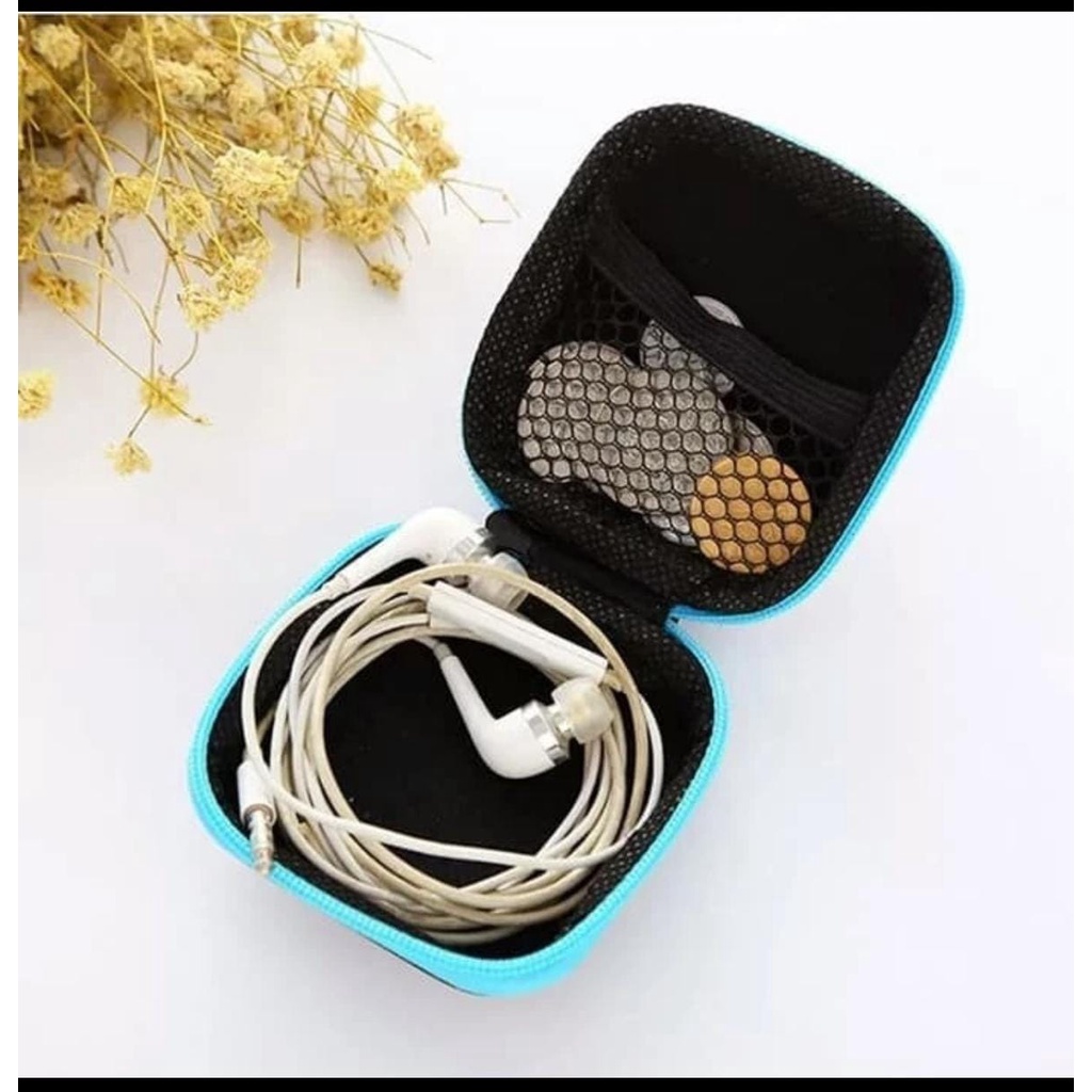 Organizer Wadah headset box dompet tempat kotak handsfree earphone Bag