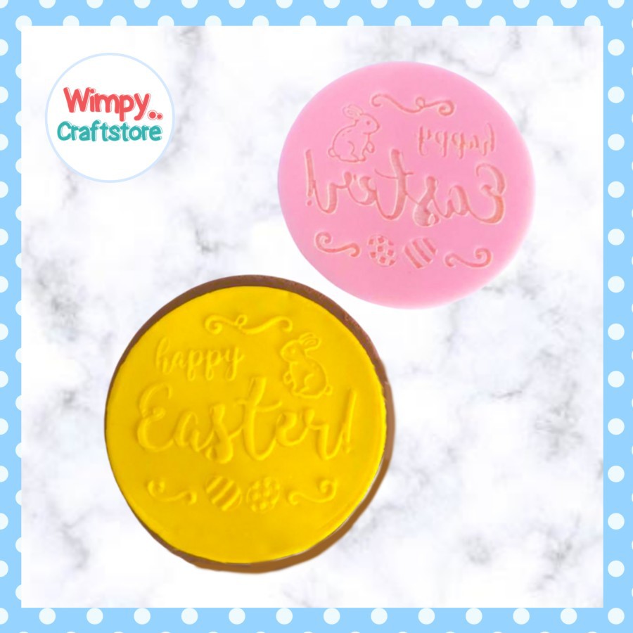 

Wimpy Cetakan Cookie Stamp Timbul Debossing Stamp Kue Kering Fondant Clay Coklat Kue Hampers Paskah