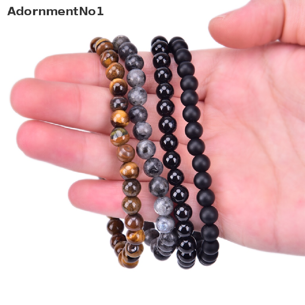 (AdornmentNo1) Gelang Tangan Manik-Manik Batu Tiger Eye Natural Untuk Pria