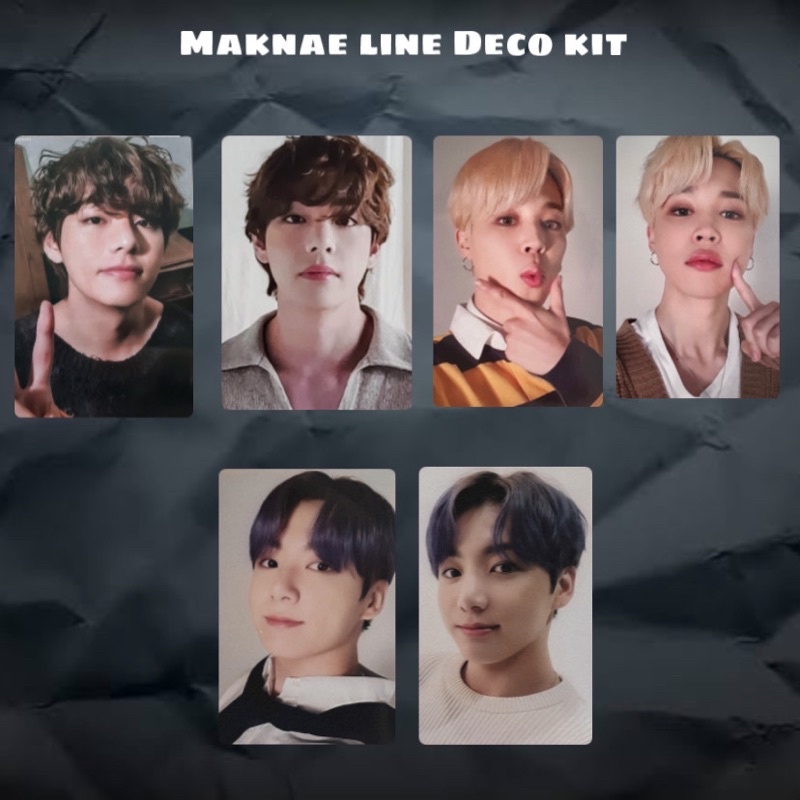 pc photocard lenticular BTS jimin taehyung jungkook deco kit
