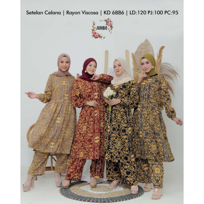 One set SetCel Rayon Sultan Tunik Jumbo