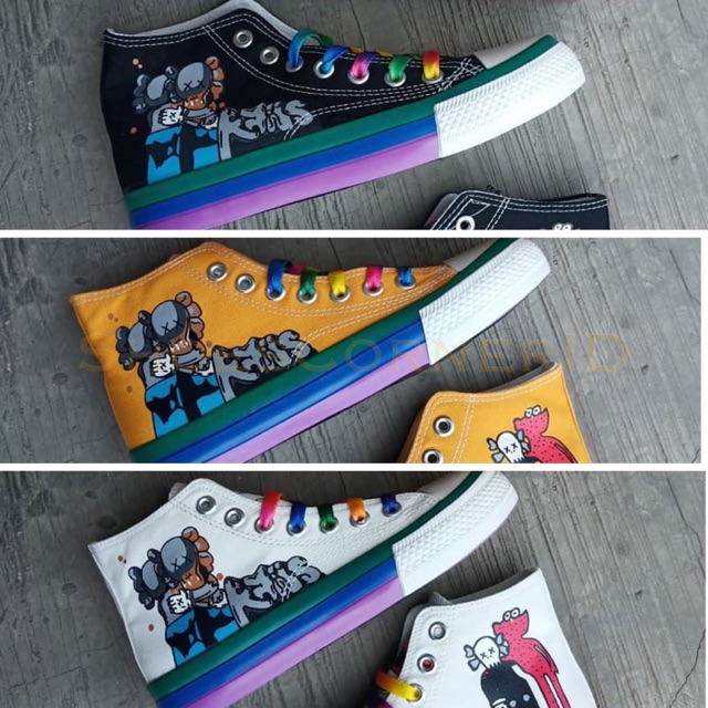 Sepatu Wanita Fashion x Kaws Sneakers Women Kaws Premium Quality Import