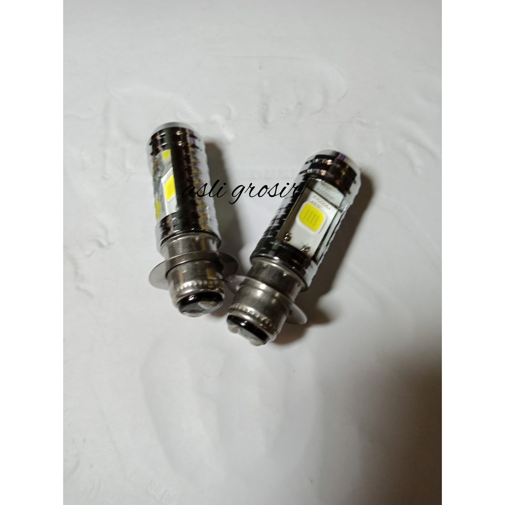 LAMPU-BOLAM DEPAN HID LED 2 MATA SUPER TERANG UNIVERSAL HARGA 1 PCS