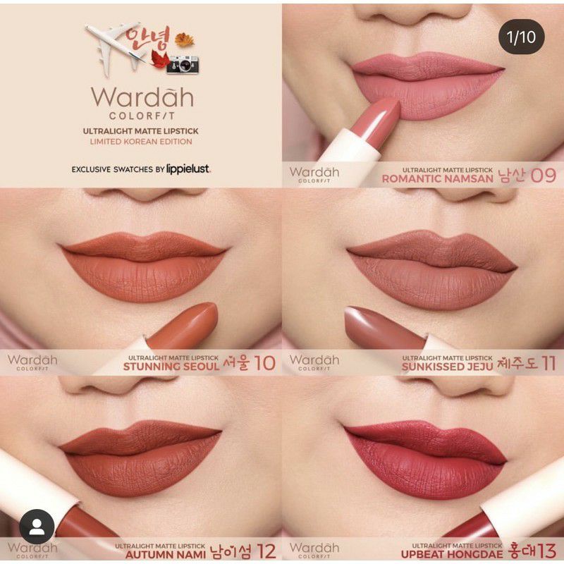 lipstik wardah ultralight matte korean edition