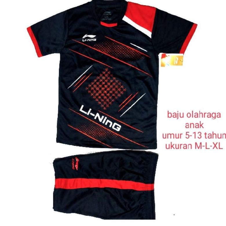 Baju stelan badminton volly  bola futsal bulutangkis kaos olahraga anak SD SMP