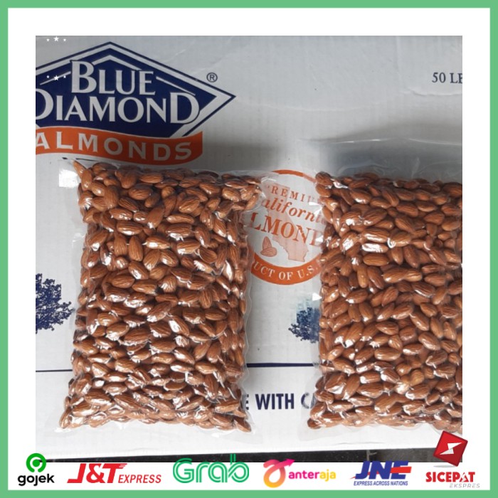 

kacang almond mentahraw almond blue diamond 1kg