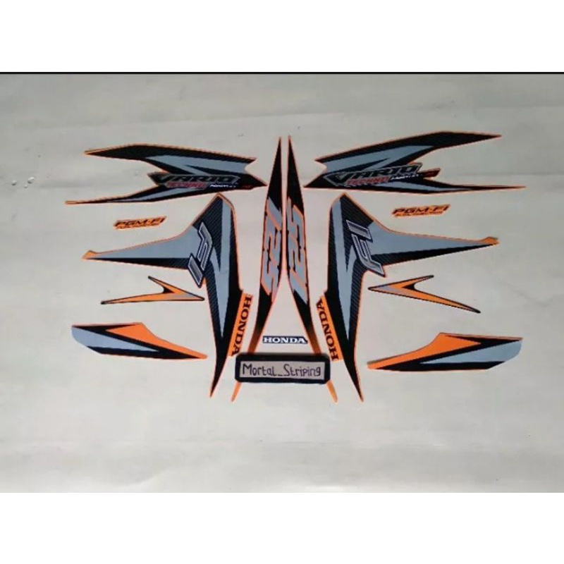 Jual STIKER STRIPING LES LIS BODY MOTOR VARIO TECHNO 125 TAHUN 2012