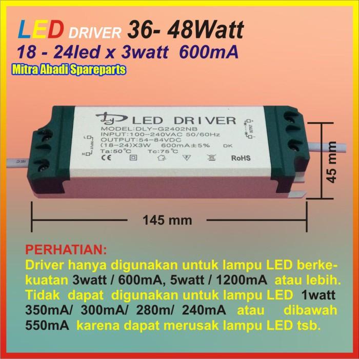 LED Driver Casing Plastik (18-24)*3W/3 Watt 600 mA DLY-G2402N